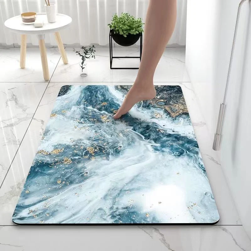 Abstraktes Marmor Design Badematte