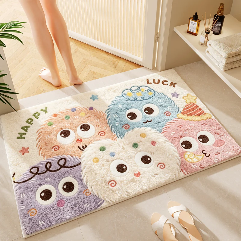 Niedliche Cartoon-Charakter-Badmatte