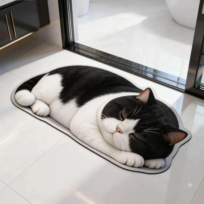 Katzenförmiger Teppich