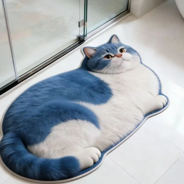 Katzenförmiger Teppich
