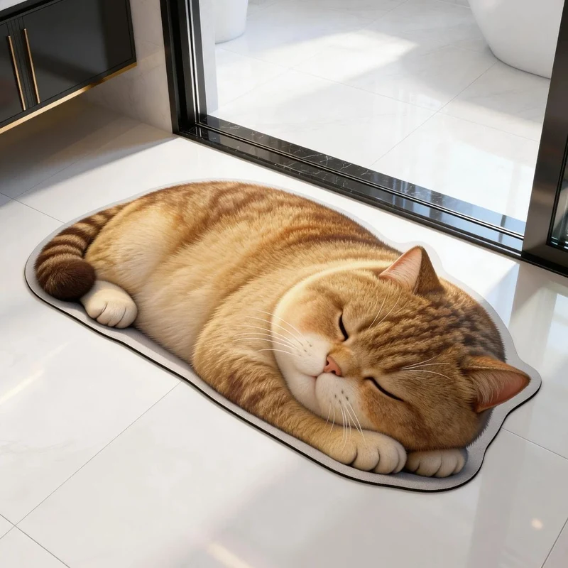 Katzenförmiger Teppich