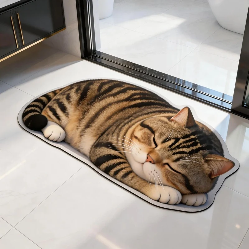 Katzenförmiger Teppich