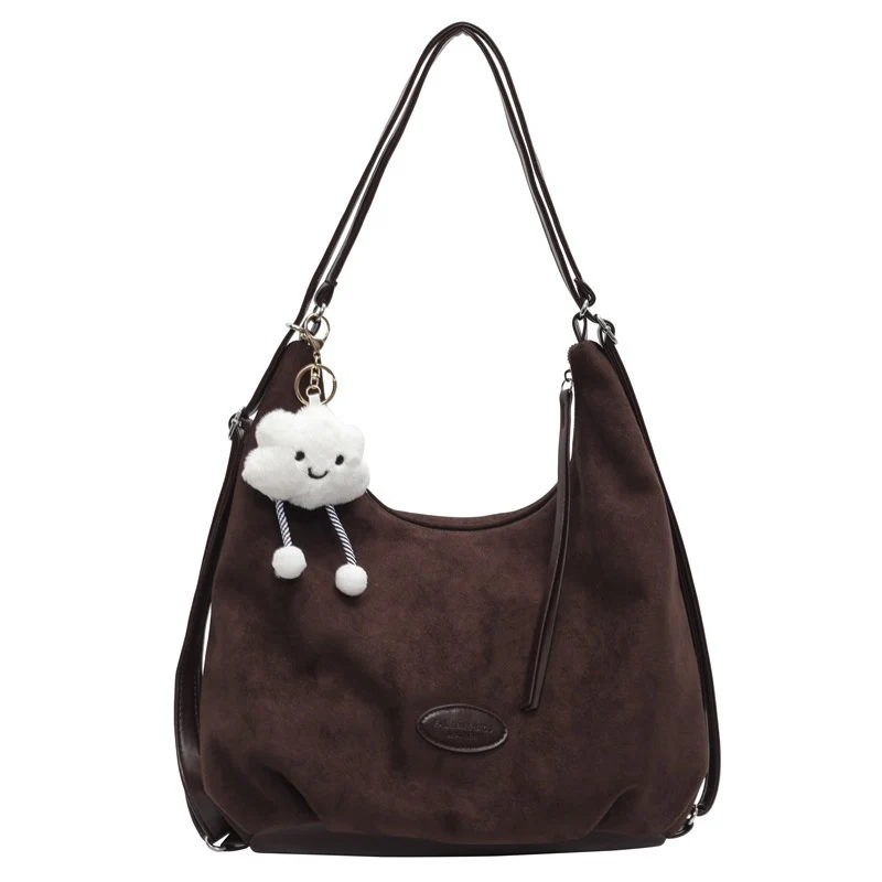 Weiches Wildleder Schlapp Schultertasche