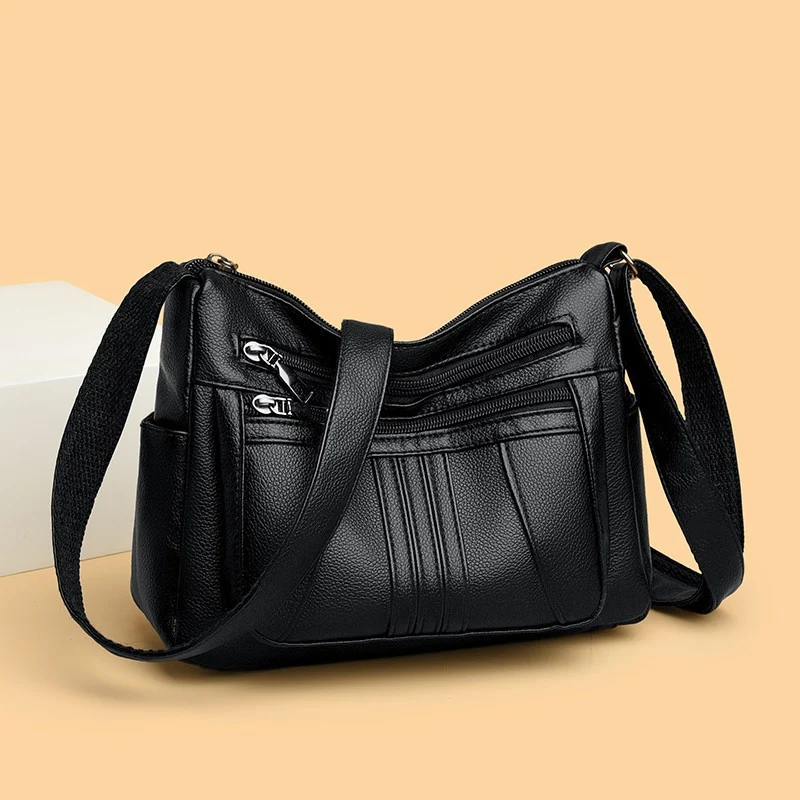 Funktionale Kunstleder-Schultertasche