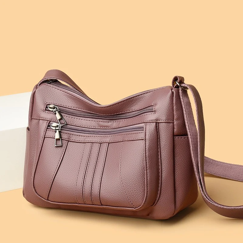 Funktionale Kunstleder-Schultertasche
