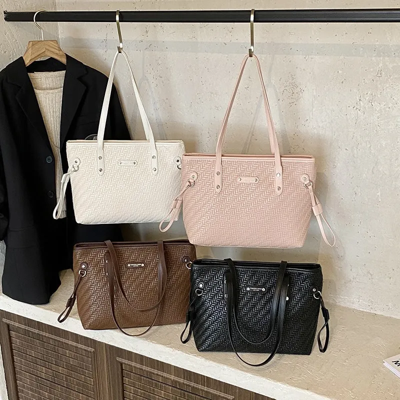 Strukturierte Woven Tote Bag