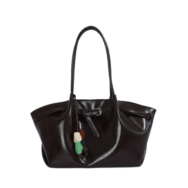 Schlanker minimalistischer Leder Tote Bag