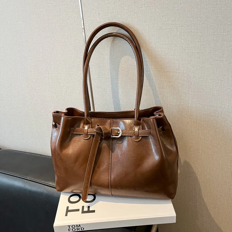 Elegante Leder Tragetasche
