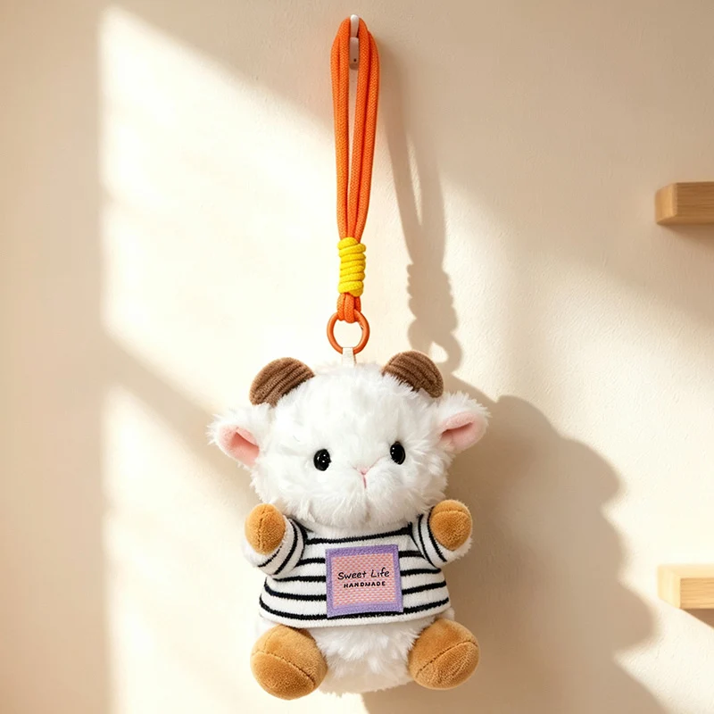 Plüsch Ram Doll Bag Charm Anhänger Schlüsselanhänger mit Kleid und Schlaufe Karnz
