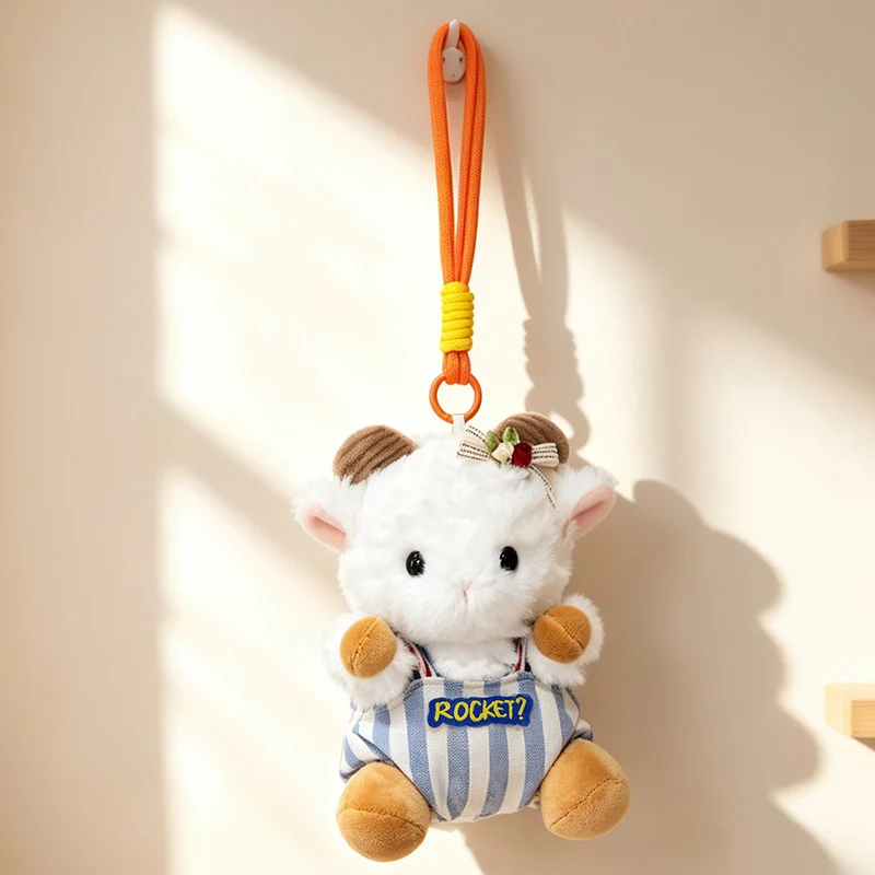 Plüsch Ram Doll Bag Charm Anhänger Schlüsselanhänger mit Kleid und Schlaufe Karnz