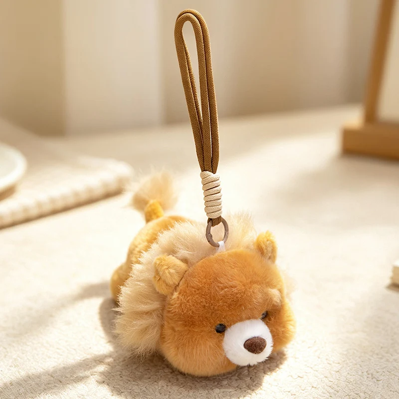 Plüsch-Fuchs-Taschenanhänger Schlüsselanhänger mit Handgelenkschlaufe und weichem Kunstfell Karnz