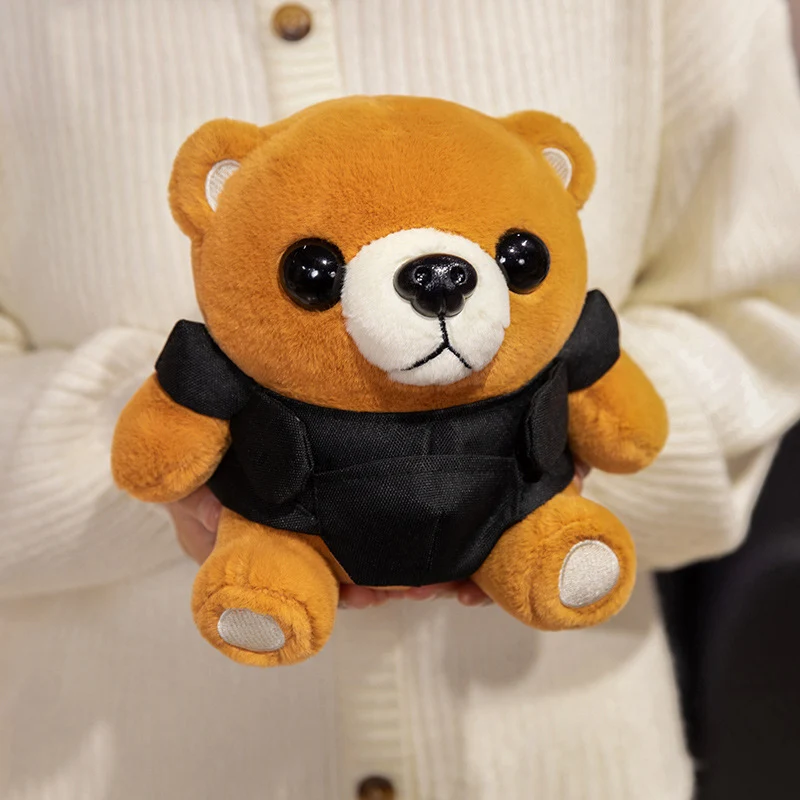 Plüsch-Teddybär mit abnehmbarem taktischen Stoffwesten Karnz