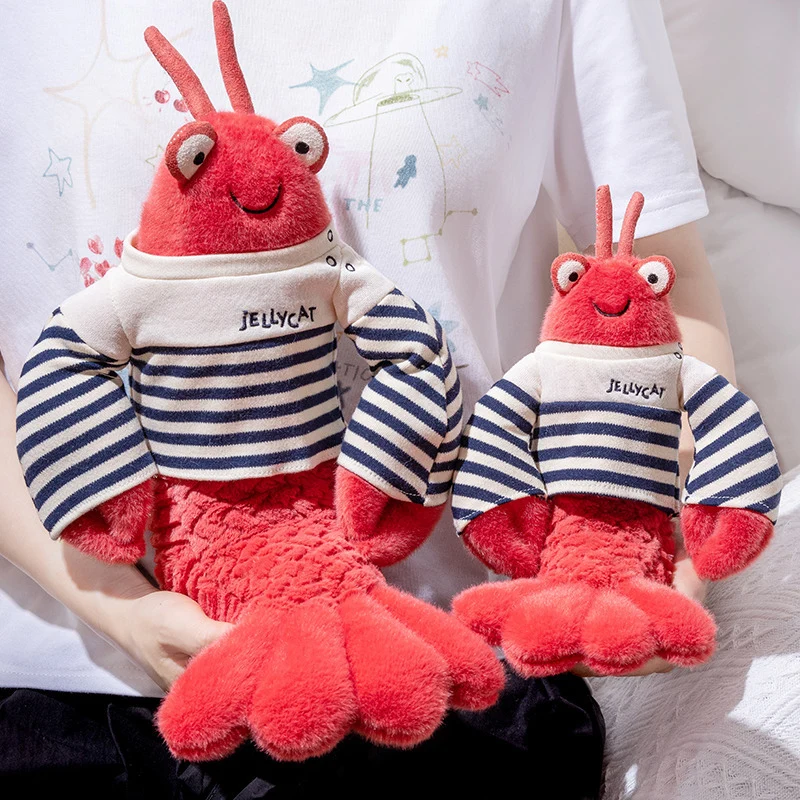 Plüschkrabben-Handpuppe mit weichem Kunstfell, flexiblen Klauenlappen und gestickten Augen Karnz