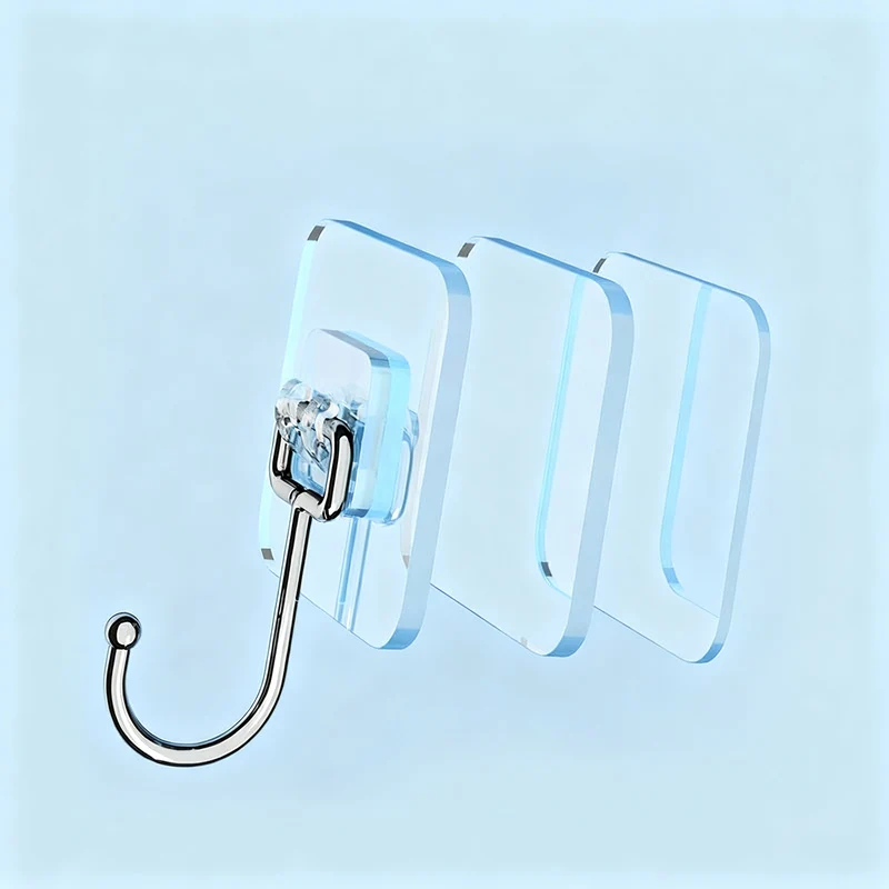 Transparente Klebehaken aus PVC, tragfähig