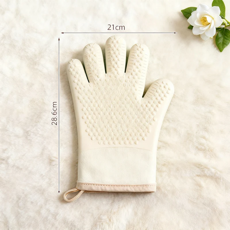 Silikon-Ofenhandschuhe, rutschfest, verschiedene Stärken