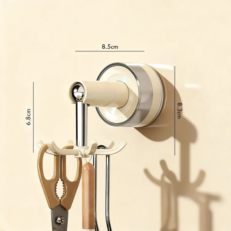 Saugnapf-Wandhaken mit sechs Haken, drehbar
