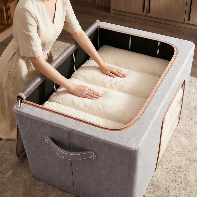 Faltbare Aufbewahrungsbox aus Stoff, 50–60 L