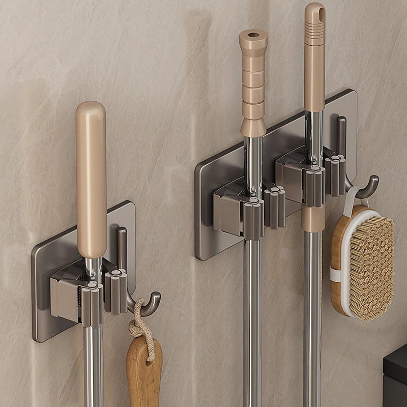 Edelstahl-Halter für Mopp und Besen