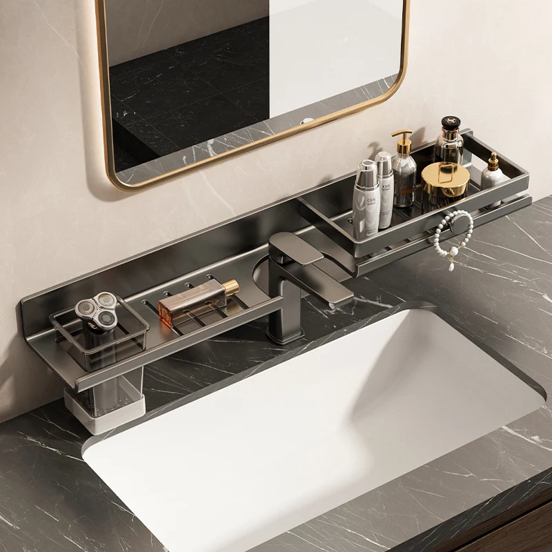 Wandregal für Waschbecken aus Aluminium