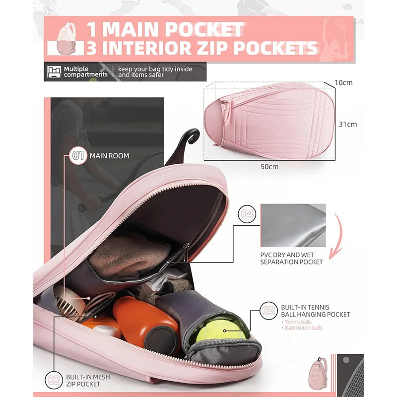 Stylische Tennis Racket Rucksack Karnz