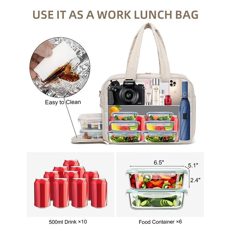 Stylische isolierte Lunch-Tasche mit Organizer Karnz