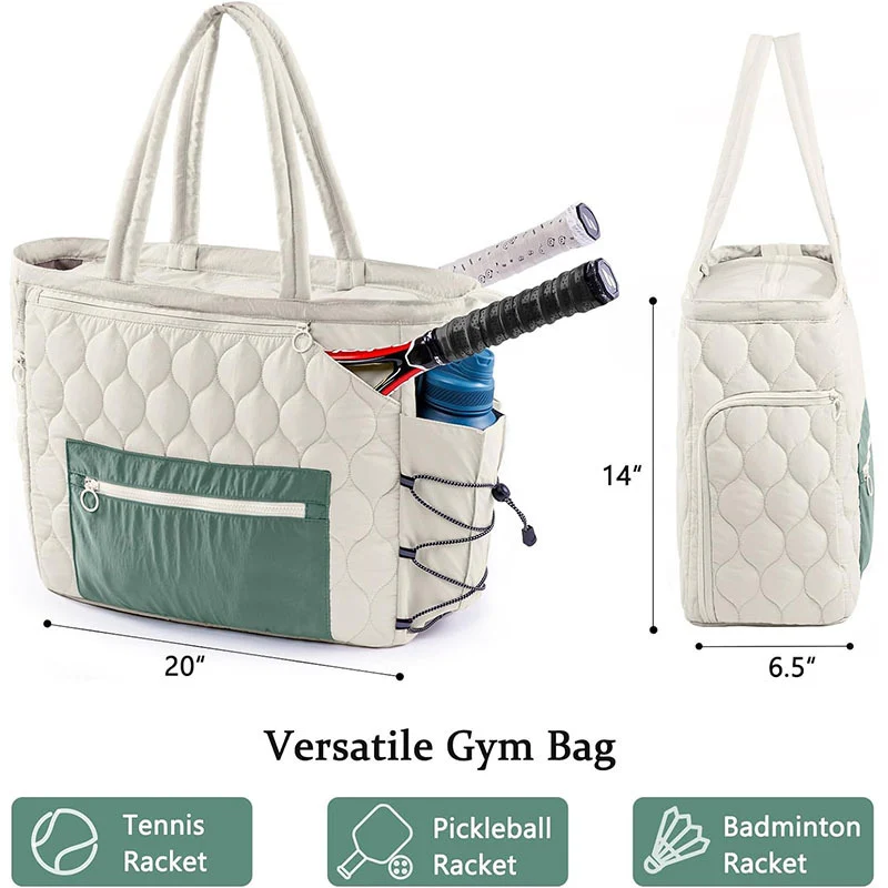 Quilted Multi-Compartment Sport Tote Bag Karnz