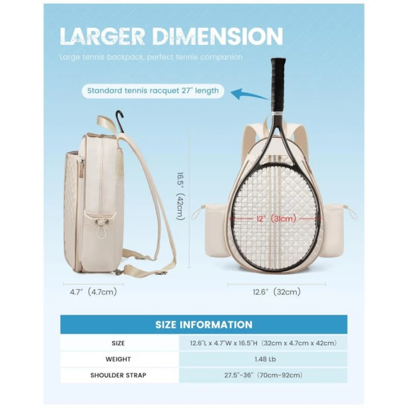 Multi-Compartment Tennis-Schläger-Rucksack Karnz