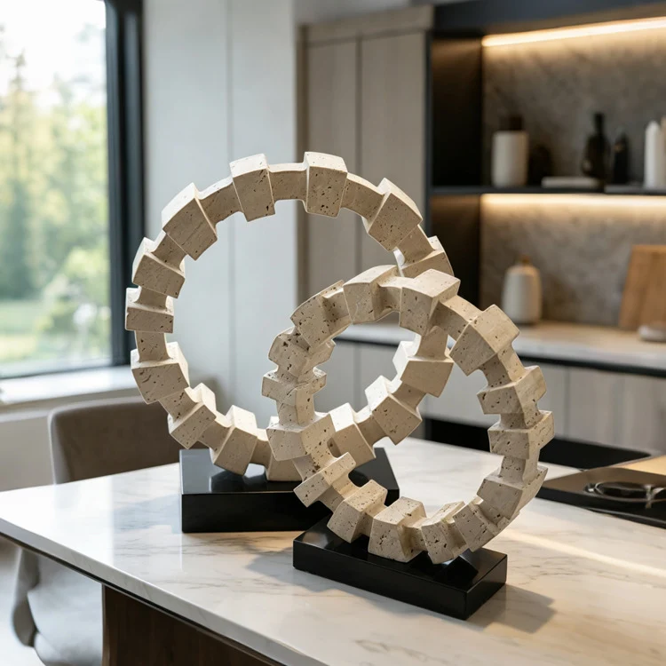 Zeitgenössische dekorative Kreis Skulptur
