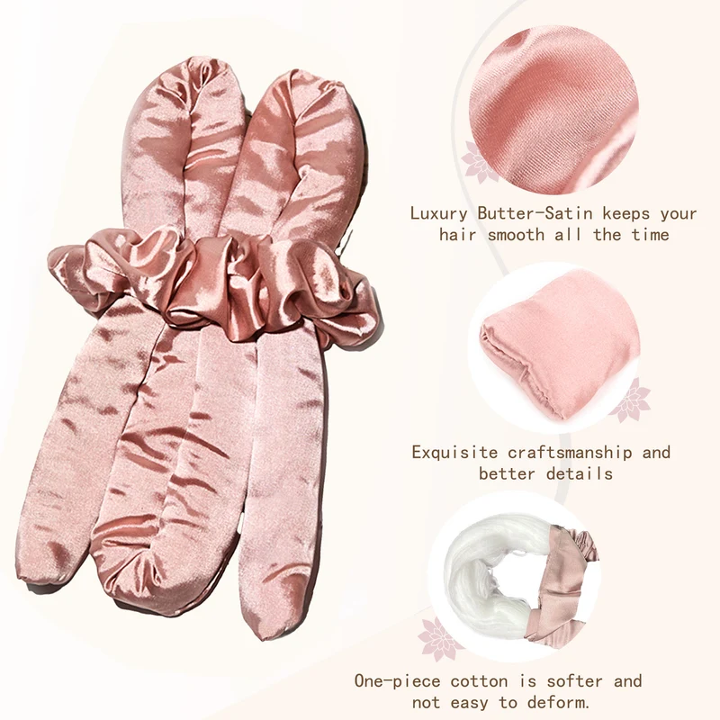 Satin Hitzefreies Haarwickel-Set