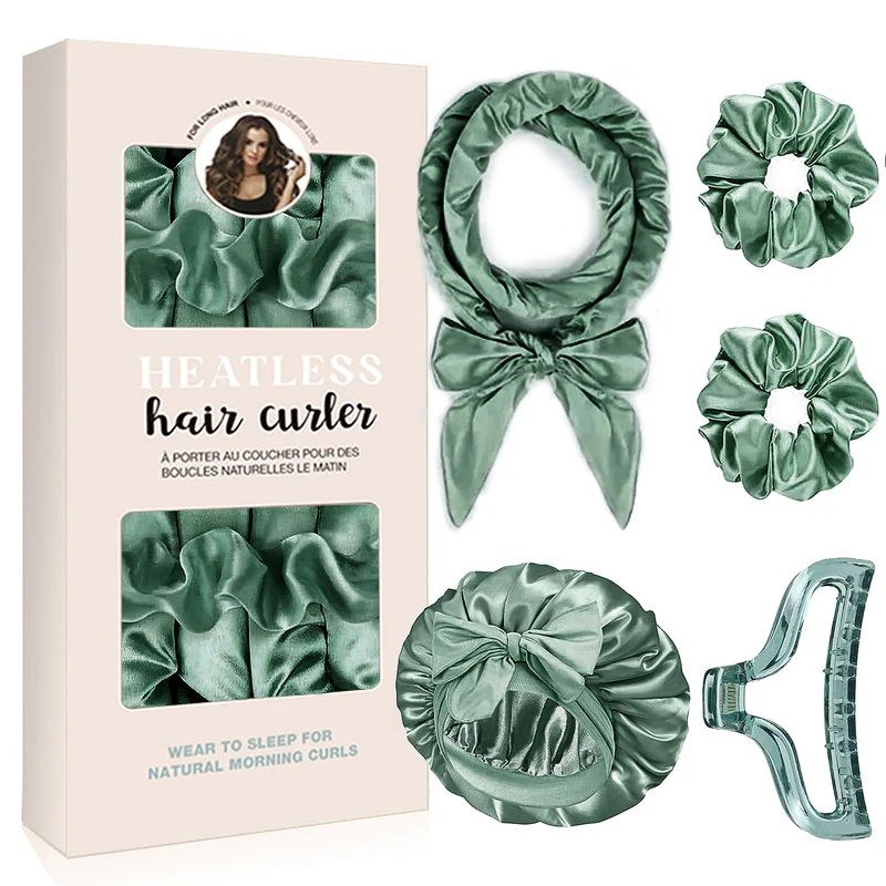 Satin Hitzefreies Haarwickel-Set