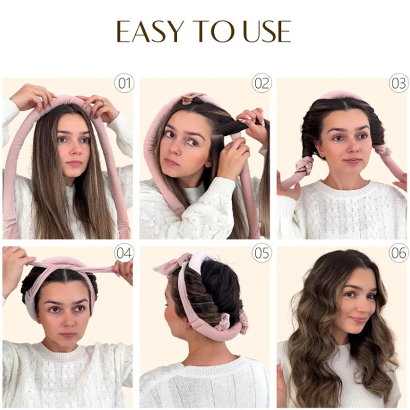 Hitzefreies Satin-Haarlocken-Set