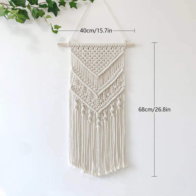 Makramee-Wandteppich mit detailliertem Fransen-Design Karnz