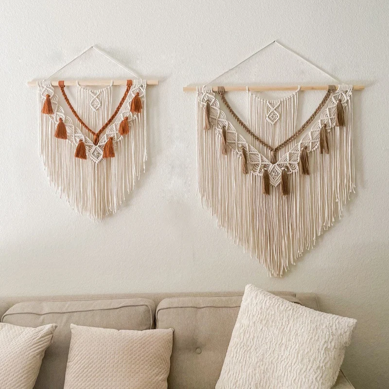 Macrame Wandkunst Dekor Karnz