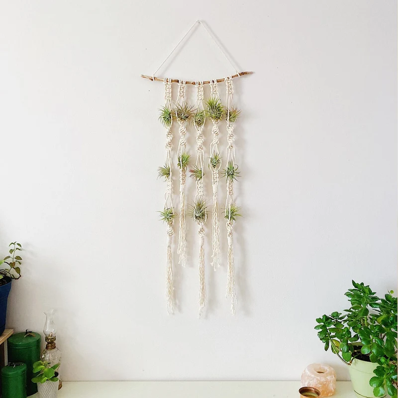 Macrame Pflanze Wand Hängeregal Organizer Karnz