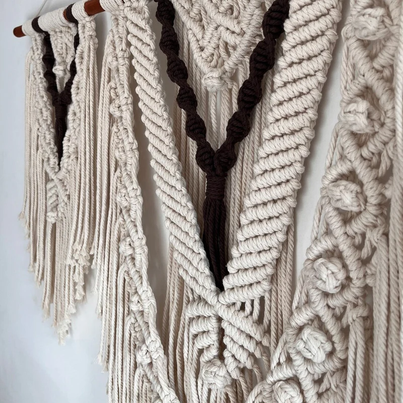 Makramee Bohemian Wandteppich Karnz