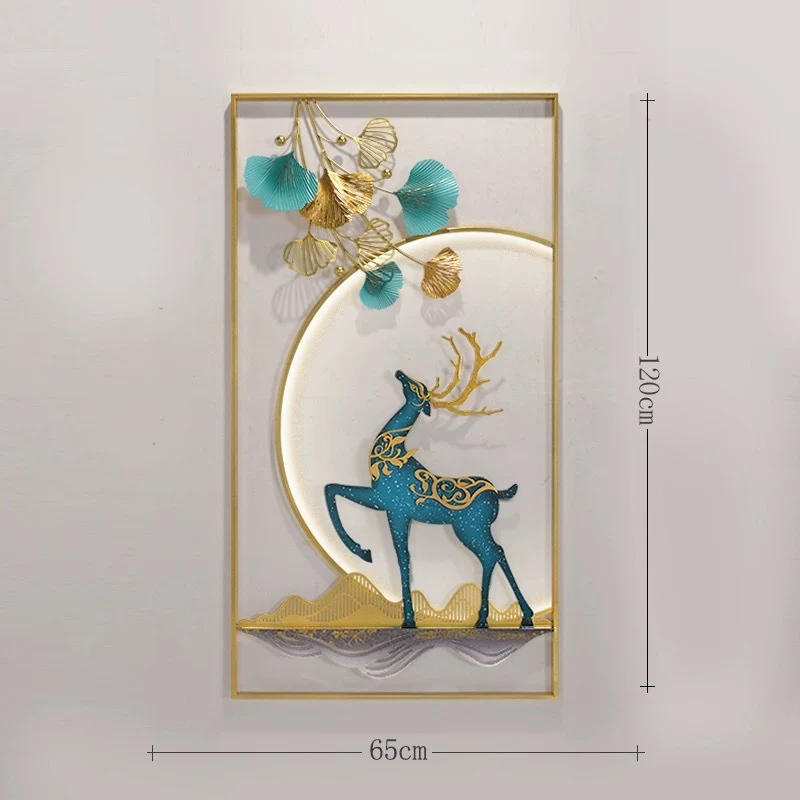 Elegante Metallhirsch Wandkunst Skulptur Karnz