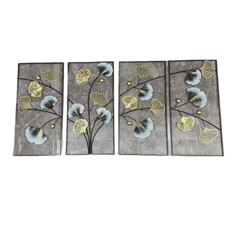 Elegante florale Metall Wandkunstskulptur Karnz