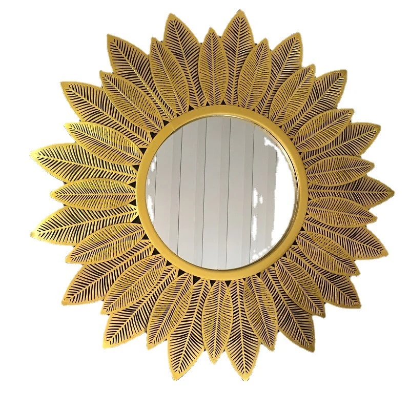Dekorativer runder floraler Wandspiegel Karnz