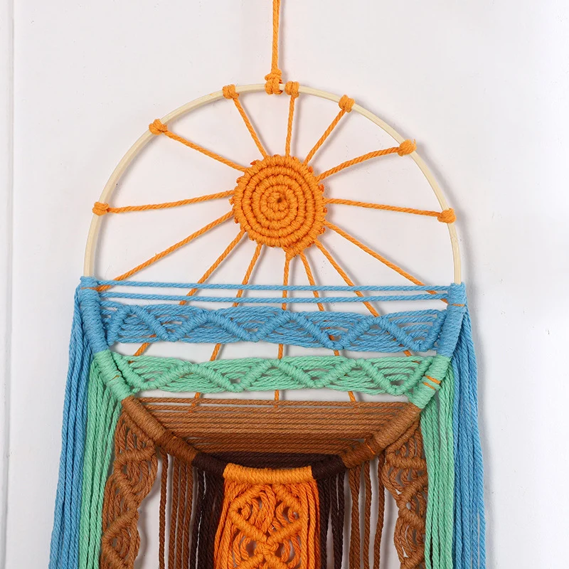 Makramee Wandbehang Kunst Karnz