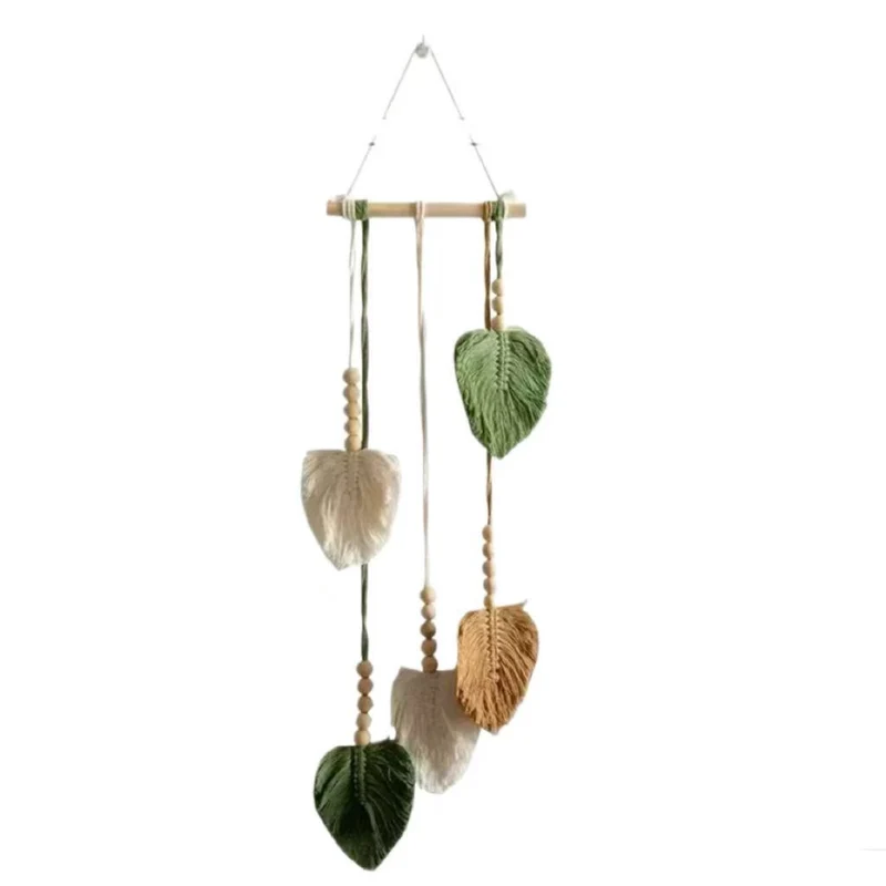 Natur-inspirierte Makramee-Blatt-Wandbehang Karnz