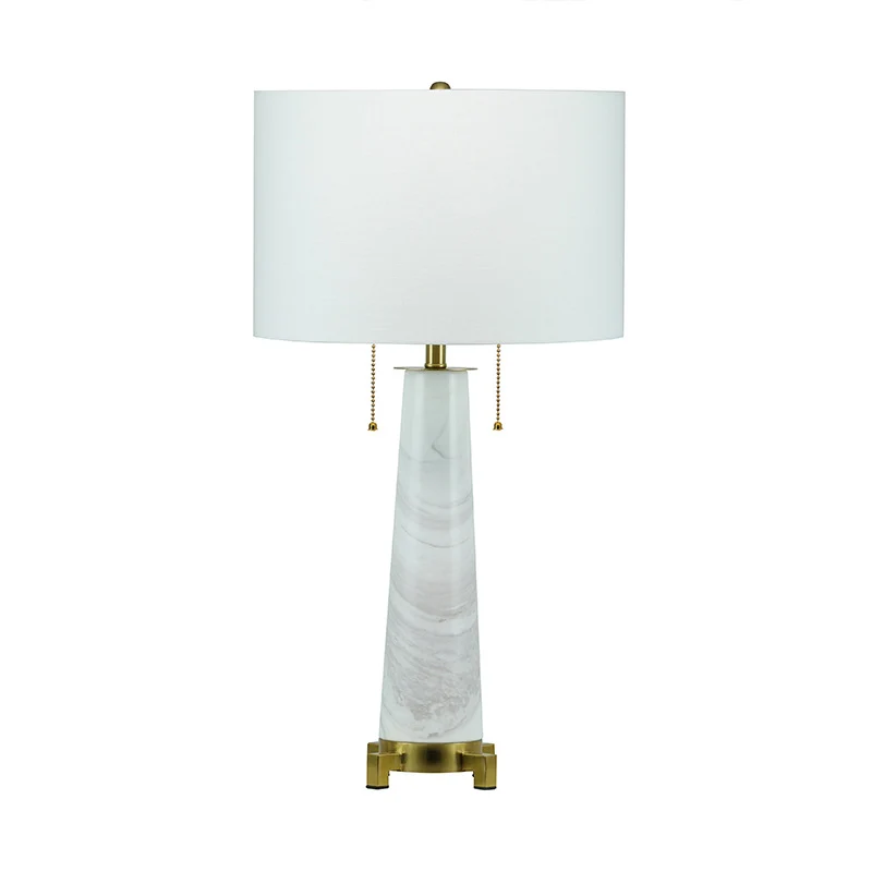 Marmor-Tischlampe mit Touchschalter