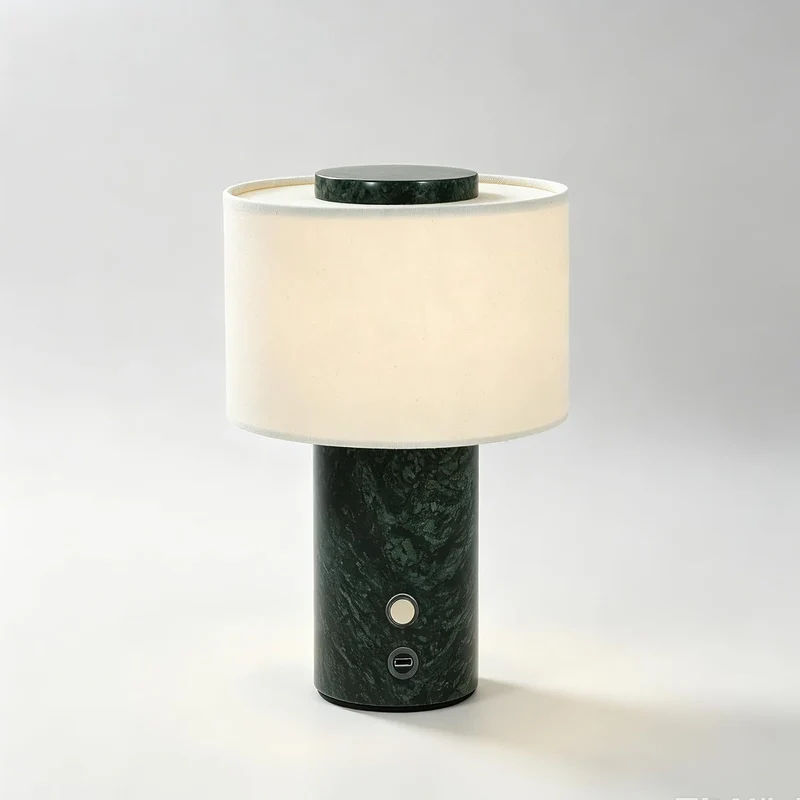 Marmor-Tischlampe mit Touchschalter