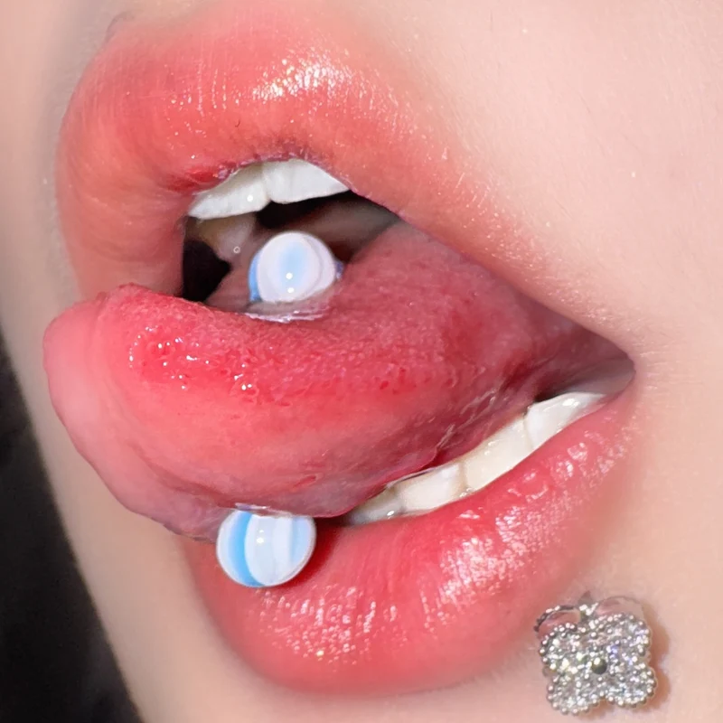 Lippenstecker Edelstahl mit Strass, verschiedene Größen