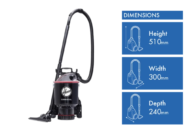 Hoover Commercial Backpack Bagged Vacuum