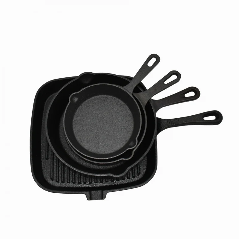 Gusseisen-Bratpfannen-Set, 5-teilig