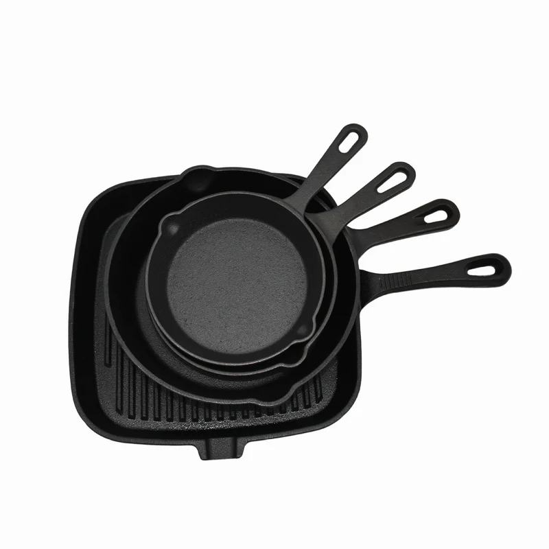 Gusseisen-Bratpfannen-Set, 5-teilig