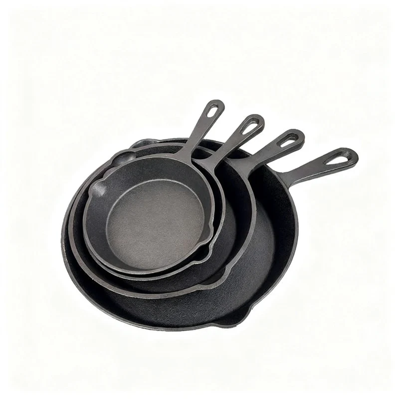 Gusseisen-Bratpfannen-Set, 5-teilig