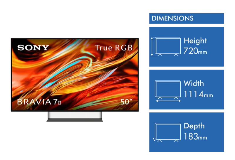 Sony 50" BRAVIA 7 II True RGB 4K AI Google TV with Gemini 2026