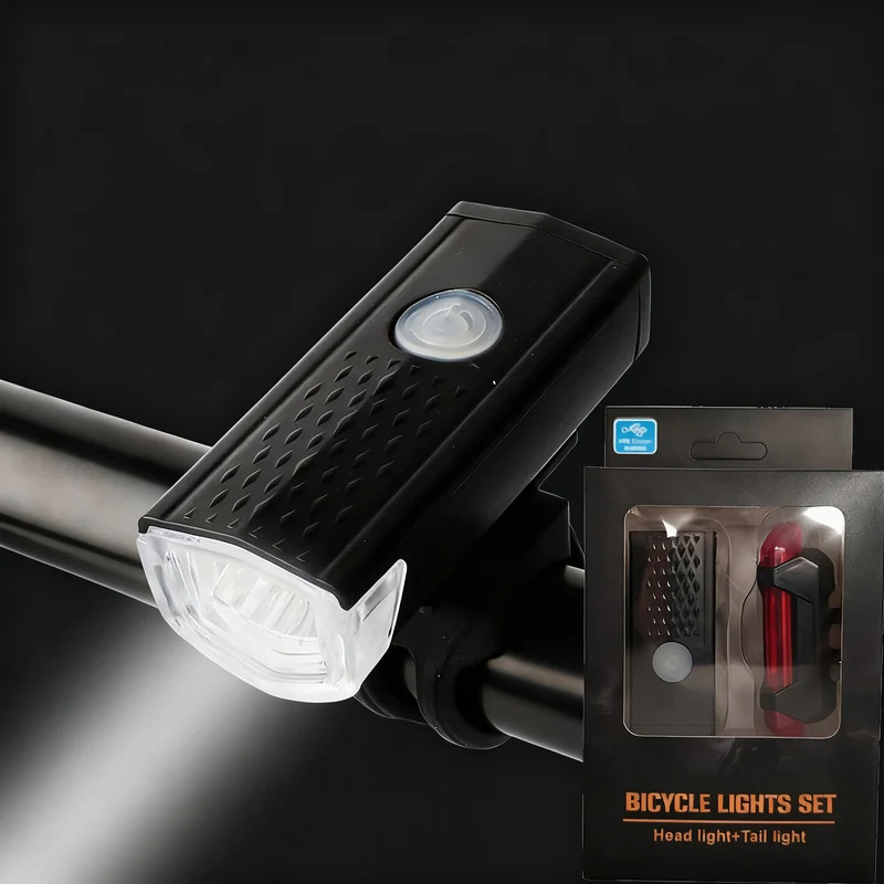 Fahrradlicht-Set, USB-aufladbar, wasserdicht