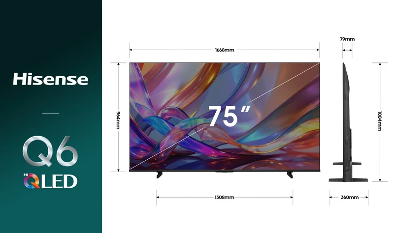 Hisense 75" Q6SAU 4K Hi-QLED Smart TV 2026